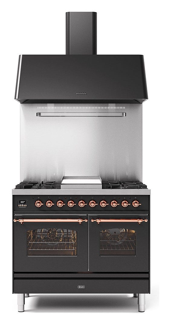 ILVE PD10N Nostalgie Cucina da accosto cm 100 configurabile - inox o colorato