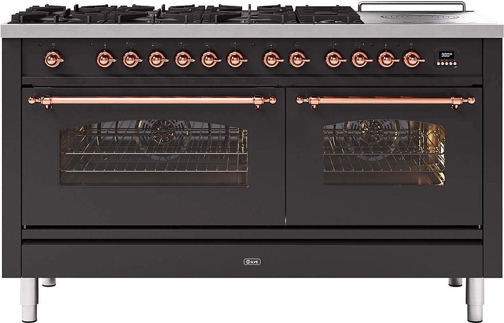 ILVE P15N Nostalgie Cucina da accosto cm 150 configurabile - inox o colorato