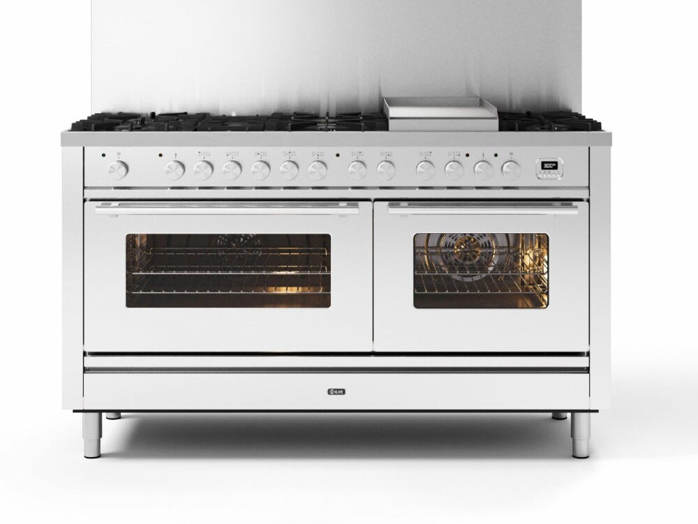ILVE P15W Professional Plus Cucina da accosto cm 150 configurabile - inox o colorato