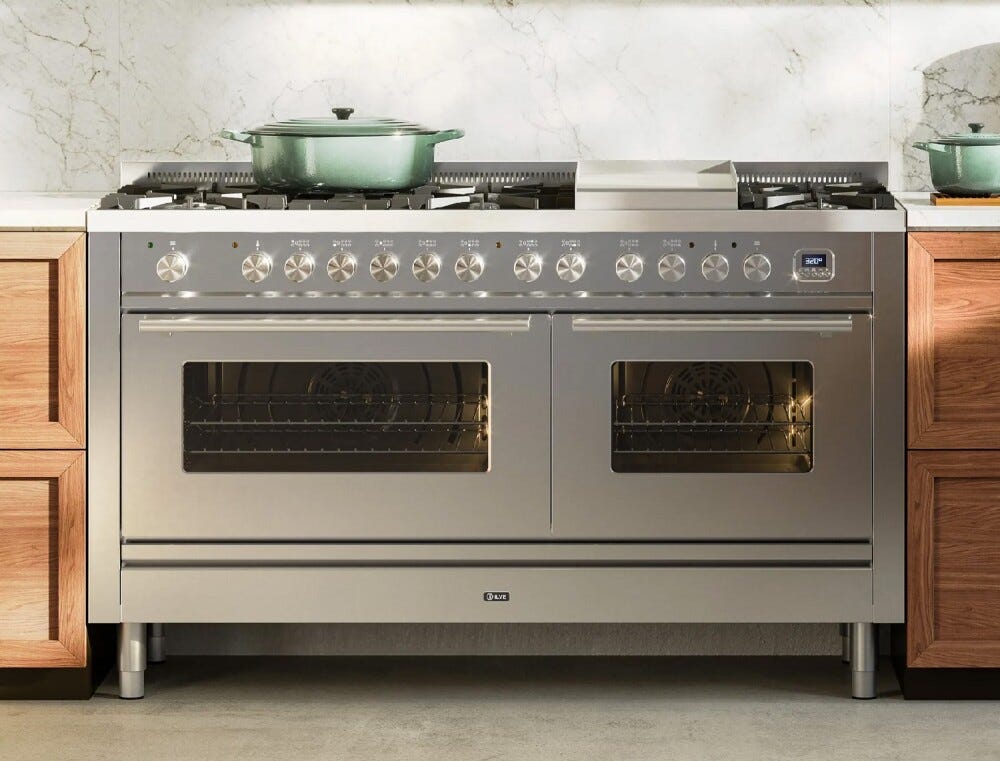 ILVE P15W Professional Plus Cucina da accosto cm 150 configurabile - inox o colorato
