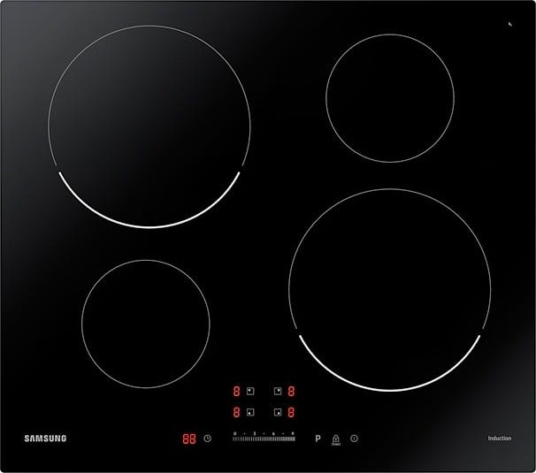 Samsung NZ64T3707AK Piano cottura a induzione 4 zone, Slide Touch, 7.0 kW, vetroceramica nero