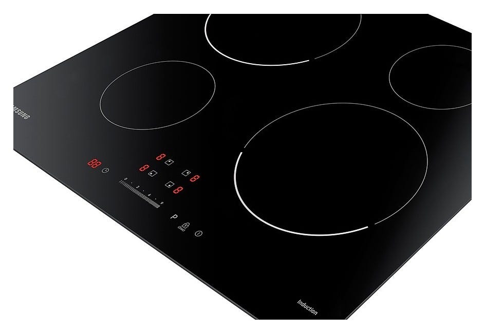 Samsung NZ64T3707AK Piano cottura a induzione 4 zone, Slide Touch, 7.0 kW, vetroceramica nero