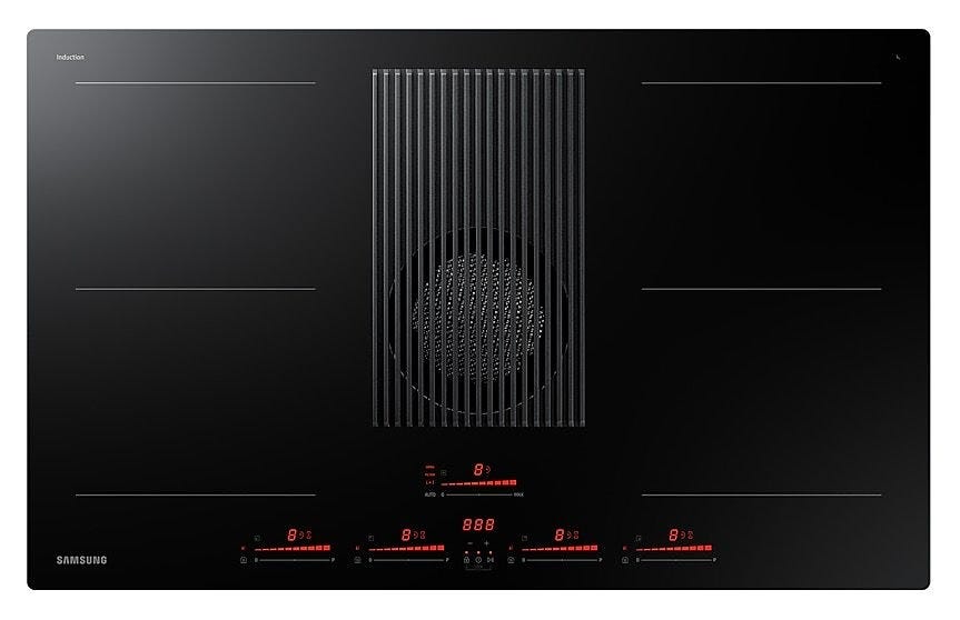 Samsung NZ84T9747VK Piano cottura a induzione cm. 80 con cappa integrata da 575 m3/h - vetroceramica nero