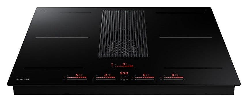 Samsung NZ84T9747VK Piano cottura a induzione cm. 80 con cappa integrata da 575 m3/h - vetroceramica nero