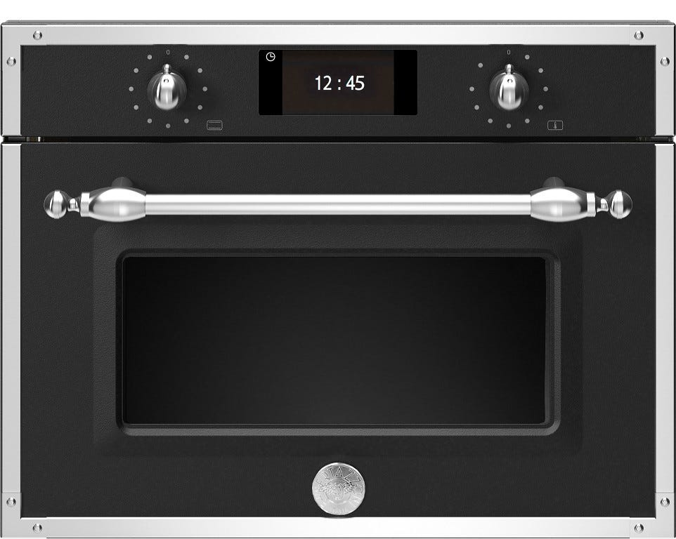 Bertazzoni F457HERVTNE Heritage Forno combinato a vapore 60x45 cm, 7 funzioni, 31 L, nero opaco