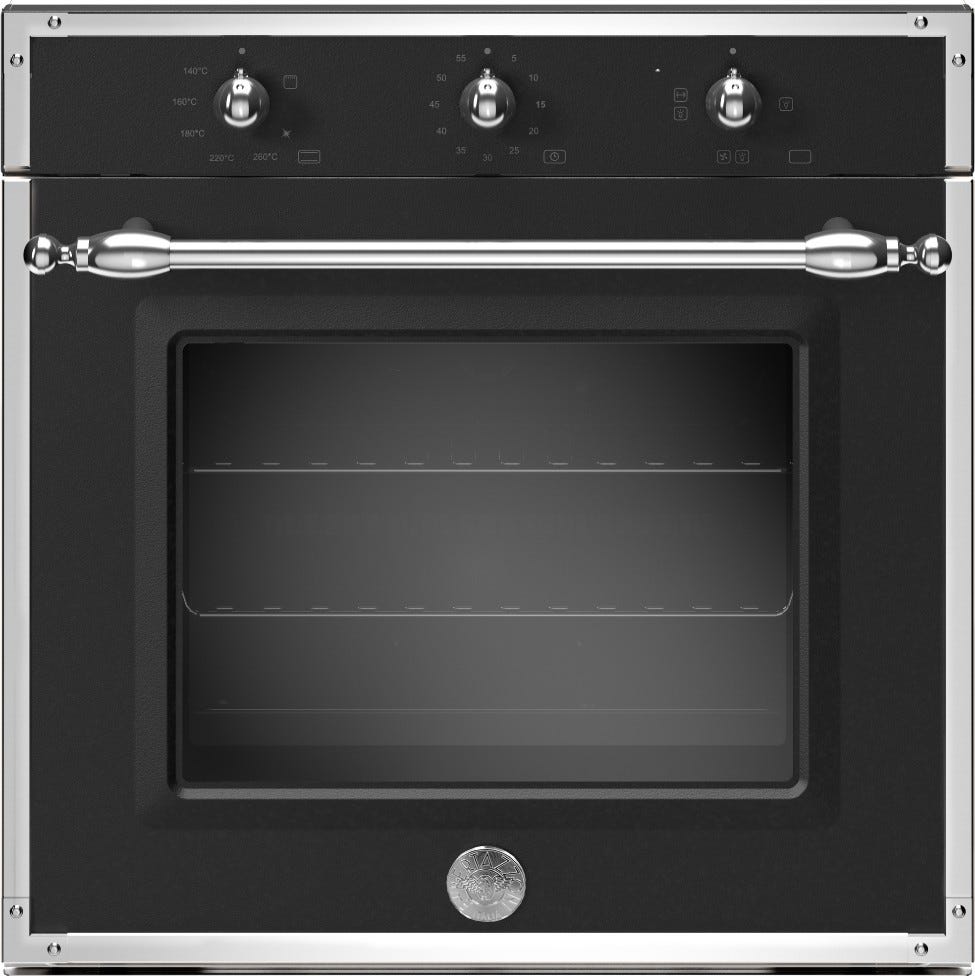Bertazzoni F605HERGKNE Heritage Forno da incasso 60 cm – 76 L, 5 funzioni, gas con grill, nero opaco