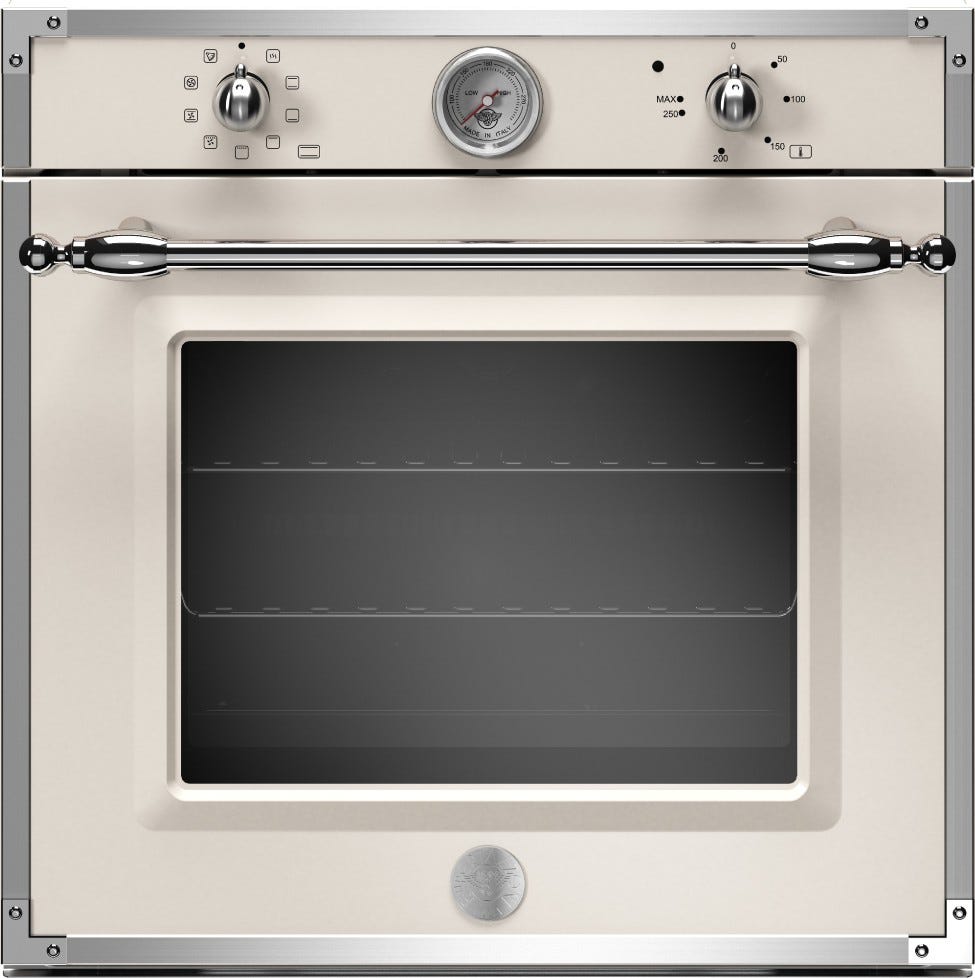 Bertazzoni F609HEREKTAX Heritage Forno da incasso 60 cm – 76 L, 9 funzioni, grill a infrarossi, avorio / inox