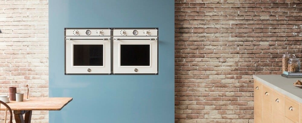 Bertazzoni F609HEREKTAX Heritage Forno da incasso 60 cm – 76 L, 9 funzioni, grill a infrarossi, avorio / inox