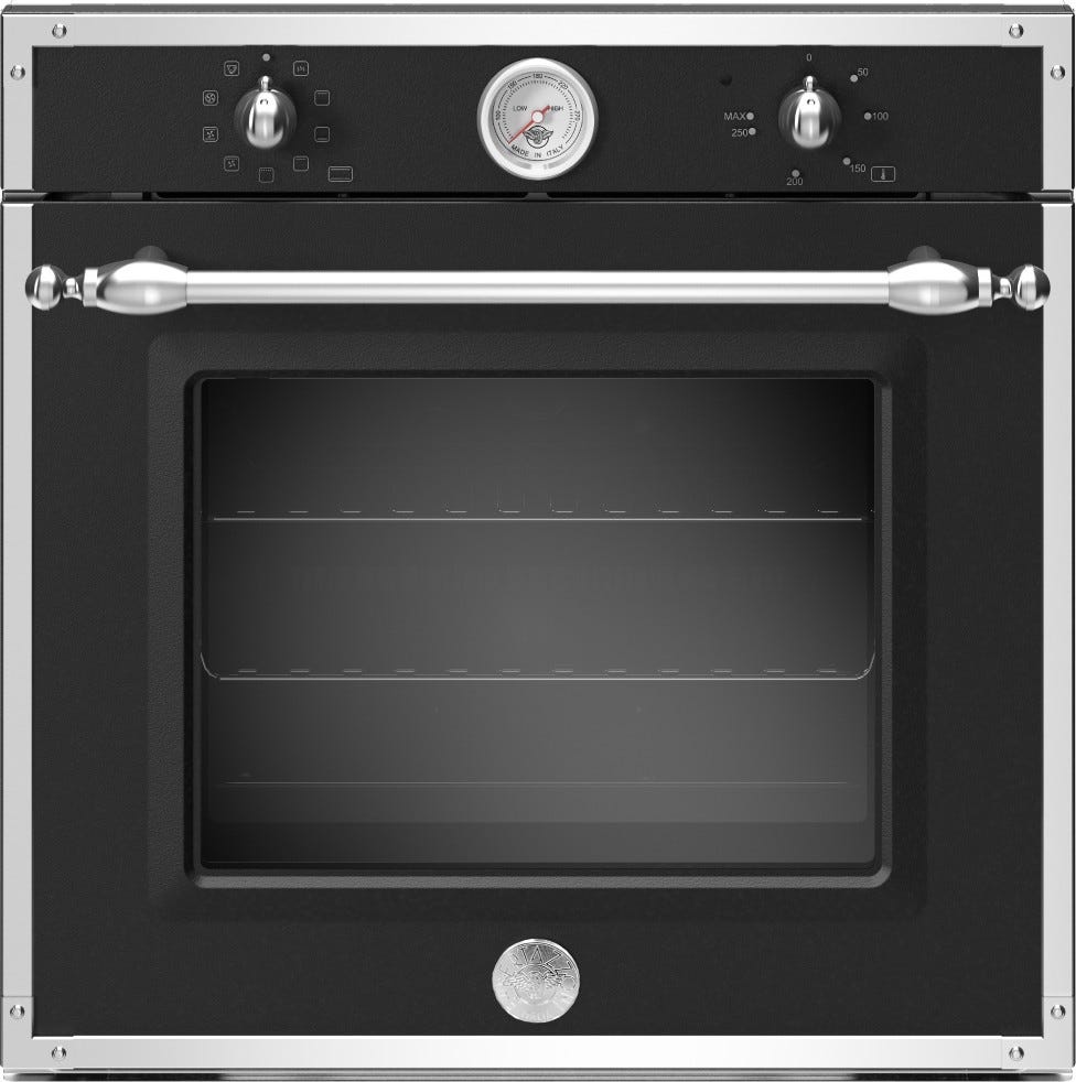 Bertazzoni F609HEREKTNE Heritage Forno da incasso 60 cm – 76 L, 9 funzioni, grill a infrarossi, nero opaco