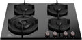 Bertazzoni P604LPROGNE Professional Piano cottura a gas 60 cm, 4 fuochi, bruciatore Wok 4 kW, vetro temperato nero