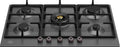 Bertazzoni P755CPRONE Professional Piano cottura a gas 75 cm – 5 fuochi, wok 4 kW, nero opaco