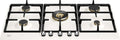 Bertazzoni P905CHERAX Heritage Piano cottura a gas 90 cm – 5 fuochi, doppio wok 5 kW, acciaio smaltato avorio / inox