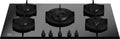 Bertazzoni P905CMODGNE Modern Piano cottura a gas 90 cm, 5 fuochi, doppio bruciatore wok 5 kW, vetro temperato nero