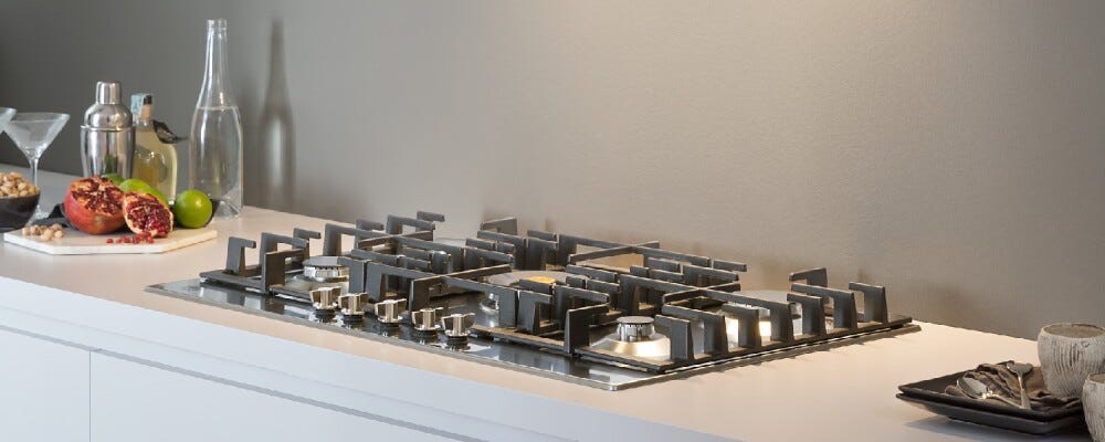 Bertazzoni P905CMODX Modern Piano cottura a gas 90 cm, 5 fuochi, anello wok centrale 5 kW, acciaio inox