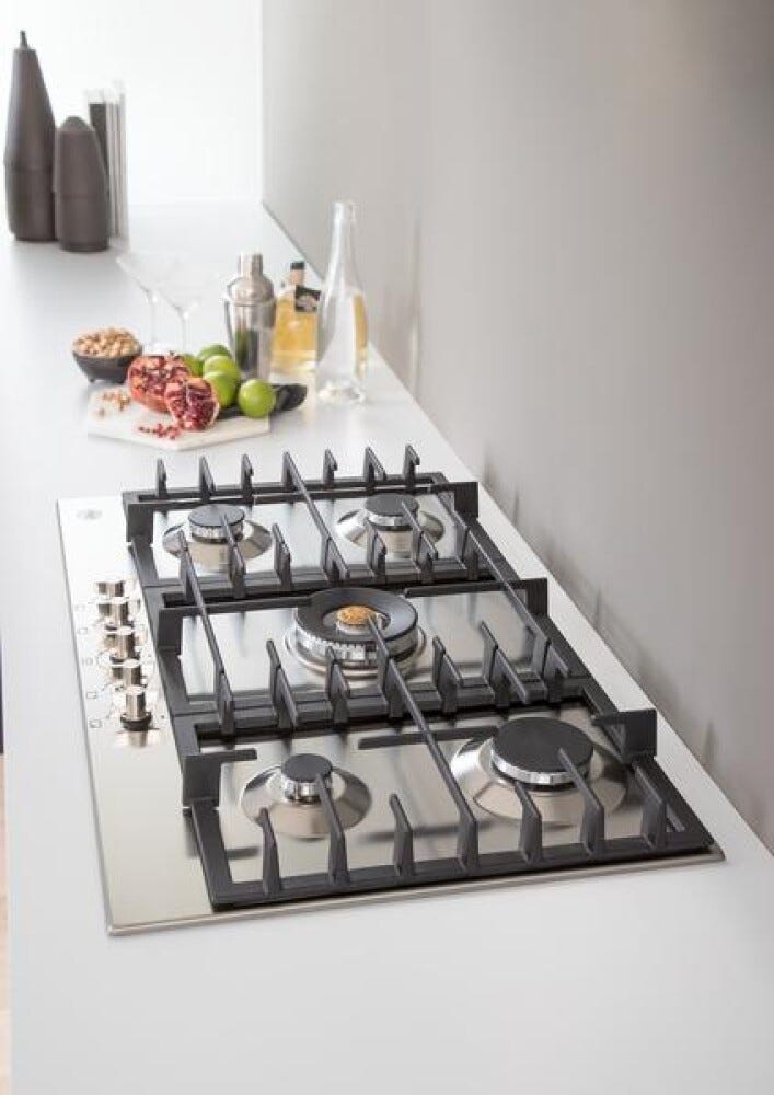Bertazzoni P905CMODX Modern Piano cottura a gas 90 cm, 5 fuochi, anello wok centrale 5 kW, acciaio inox