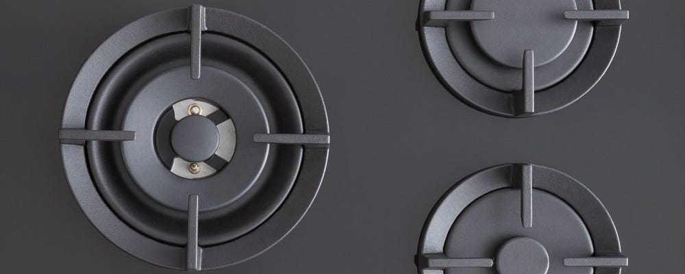 Bertazzoni P905LPROGNE Professional Piano cottura a gas 90 cm, 5 fuochi, bruciatore wok 5 kW, vetro temperato nero