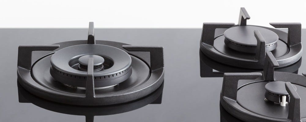 Bertazzoni P905LPROGNE Professional Piano cottura a gas 90 cm, 5 fuochi, bruciatore wok 5 kW, vetro temperato nero