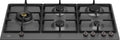 Bertazzoni P905LPRONE Professional Piano cottura a gas 90 cm, 5 fuochi, bruciatore wok centrale 5 kW, nero opaco
