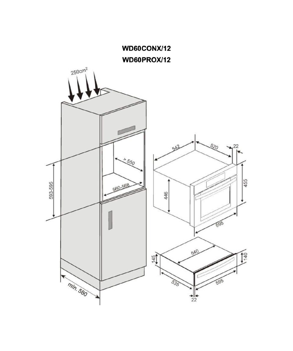 Bertazzoni WD60HERA Heritage Cassetto scaldavivande 60 x 15 cm, capacità 25 kg, avorio