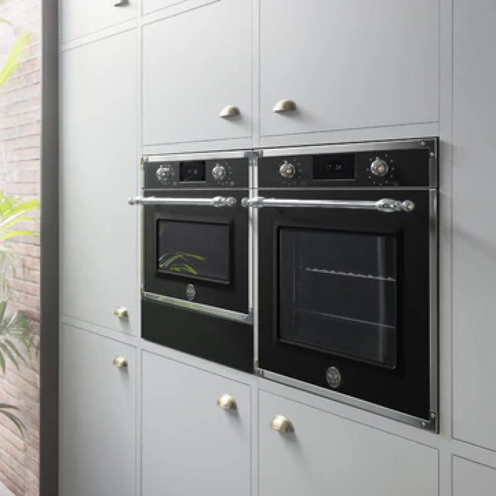 Bertazzoni WD60HERNE Heritage Cassetto scaldavivande 60 x 15 cm, capacità 25 kg, nero opaco