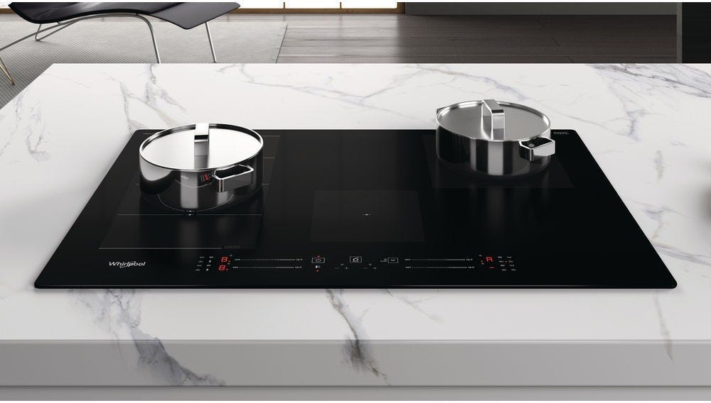 Whirlpool WFS0377NEIXL Piano cottura induzione cm. 77 - vetroceramica nero