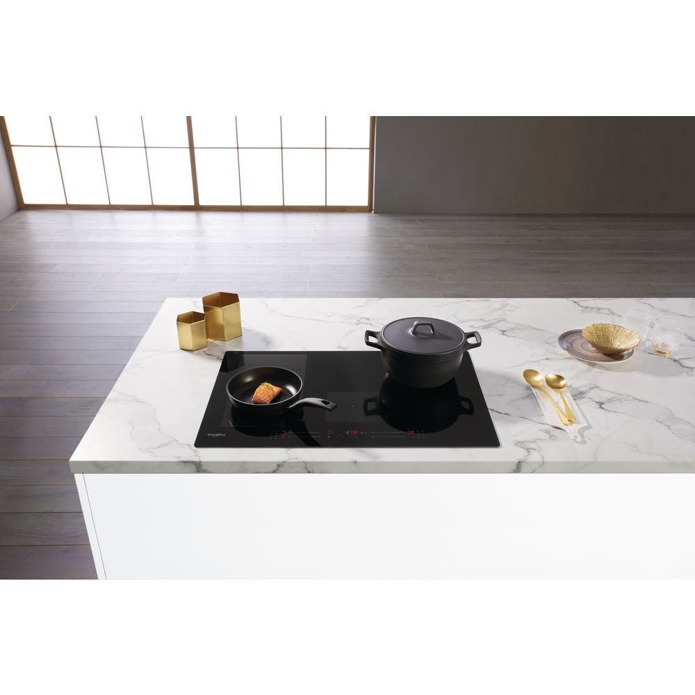 Whirlpool WFS0377NEIXL Piano cottura induzione cm. 77 - vetroceramica nero