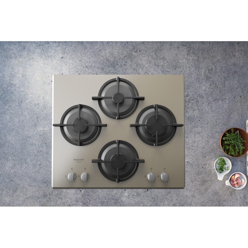Hotpoint Ariston HAGD 61S/CH Piano cottura cm. 60 - vetro champagne