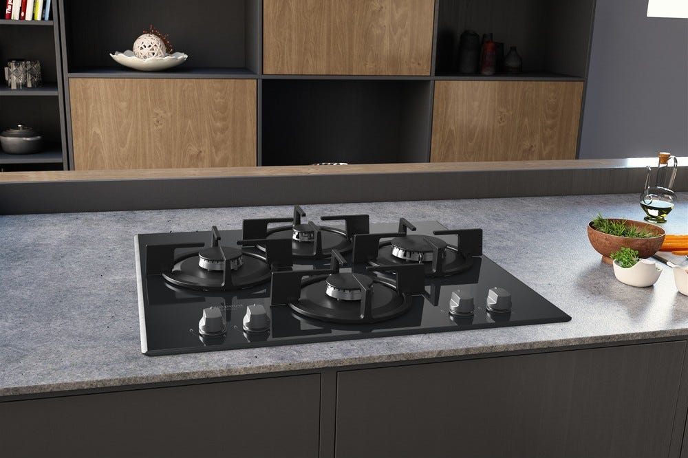 Hotpoint Ariston HAGD 61S/MR Piano cottura cm. 60 - vetro specchio
