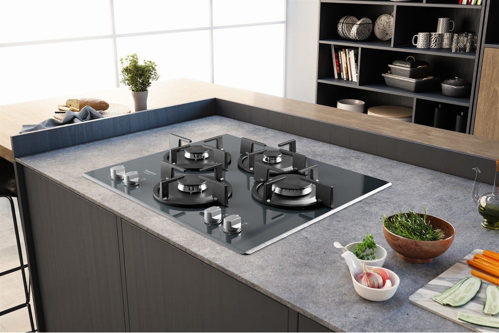Hotpoint Ariston HAGD 61S/MR Piano cottura cm. 60 - vetro specchio