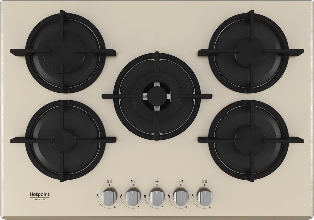 Hotpoint Ariston HAGD 72S/CH Piano cottura cm. 73 - vetro champagne