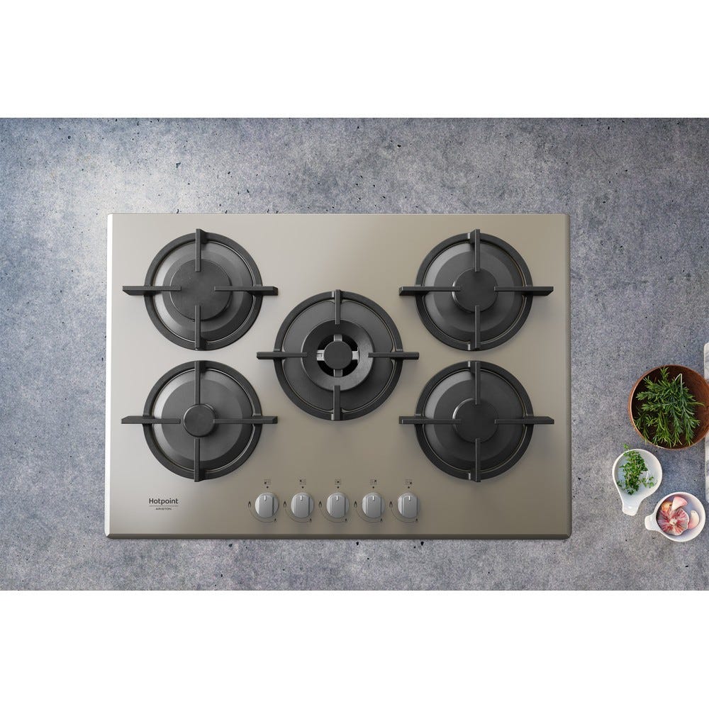 Hotpoint Ariston HAGD 72S/CH Piano cottura cm. 73 - vetro champagne