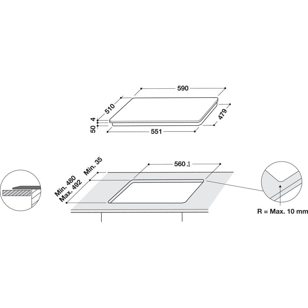 Hotpoint Ariston HS 2560C BF Piano cottura a induzione cm. 60 - vetroceramica nero