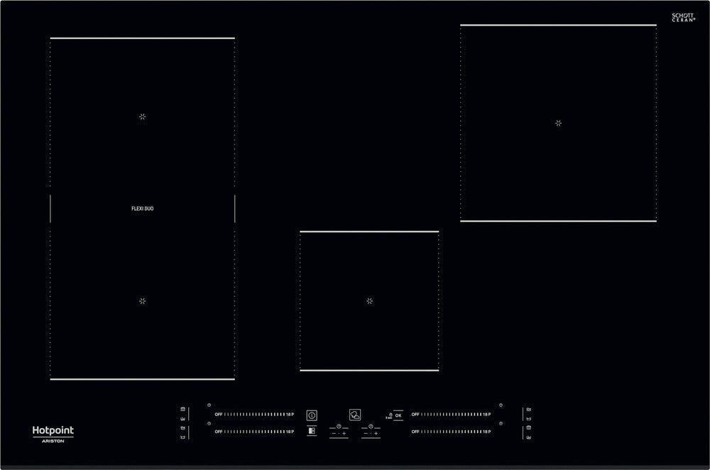 Hotpoint Ariston HS 3377C BF Piano cottura a induzione cm. 77 - vetroceramica nero