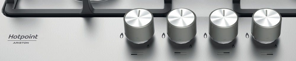 Hotpoint Ariston PPH 60G D/IX Piano cottura a gas cm. 60 - inox