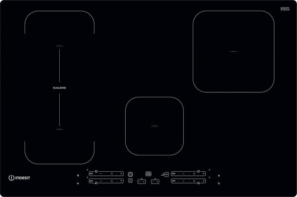 Indesit IB 21B77 NE Piano cottura a induzione cm. 77 - vetroceramica nero