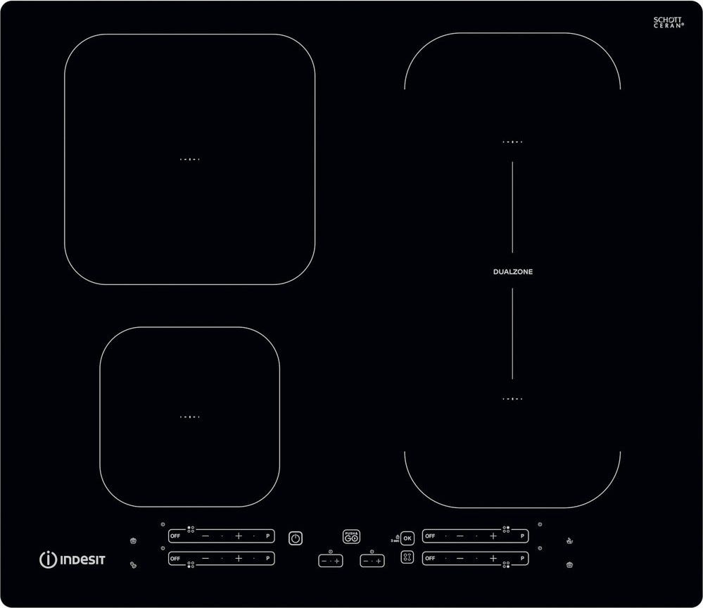 Indesit IB 65B60 NE Piano cottura a induzione cm. 59 - vetroceramica nero