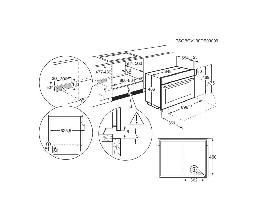 Electrolux KBZE10X 600 SurroundCook® Forno multifunzione da incasso cm 90 h. 47 cm - inox antimpronta