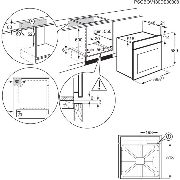 Electrolux KOFGH20TW SurroundCook® Forno elettrico cm 60 - bianco