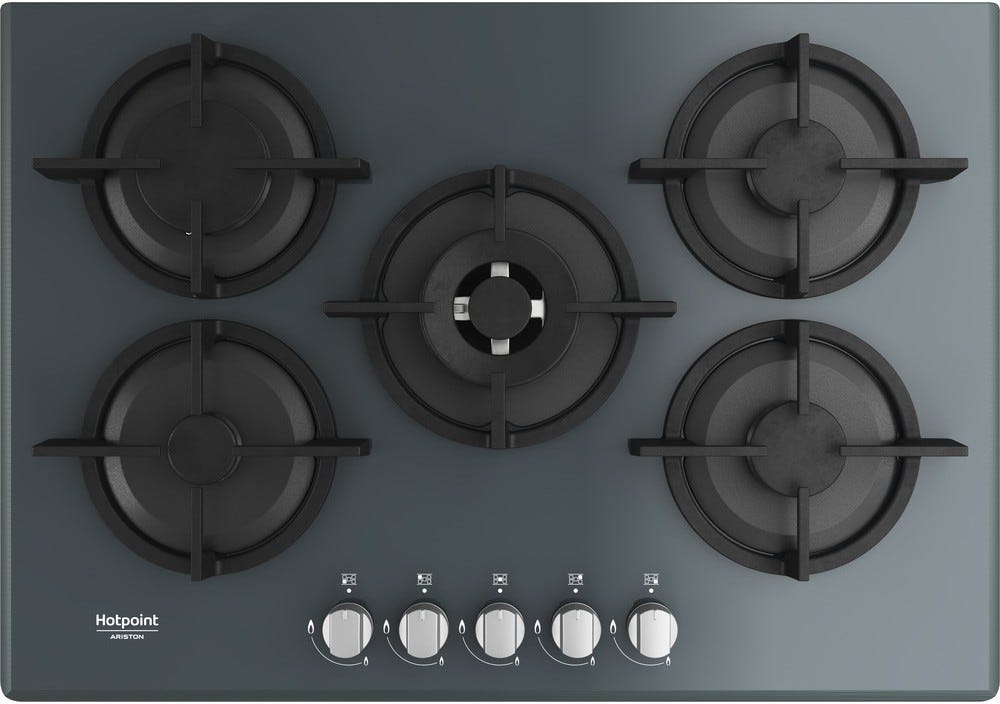 Hotpoint Ariston HAGD 72S/MR Piano cottura a gas cm. 73 - vetro specchio