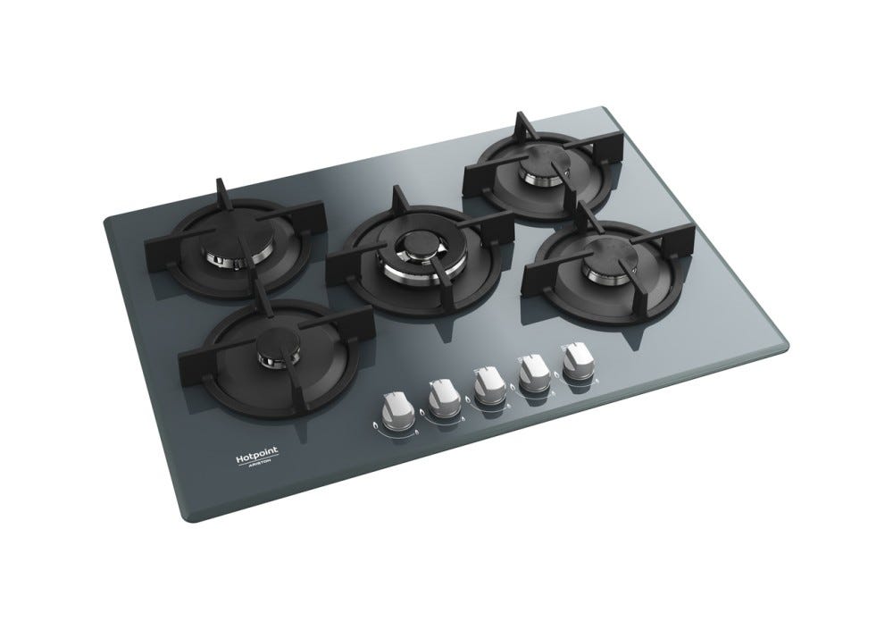 Hotpoint Ariston HAGD 72S/MR Piano cottura a gas cm. 73 - vetro specchio