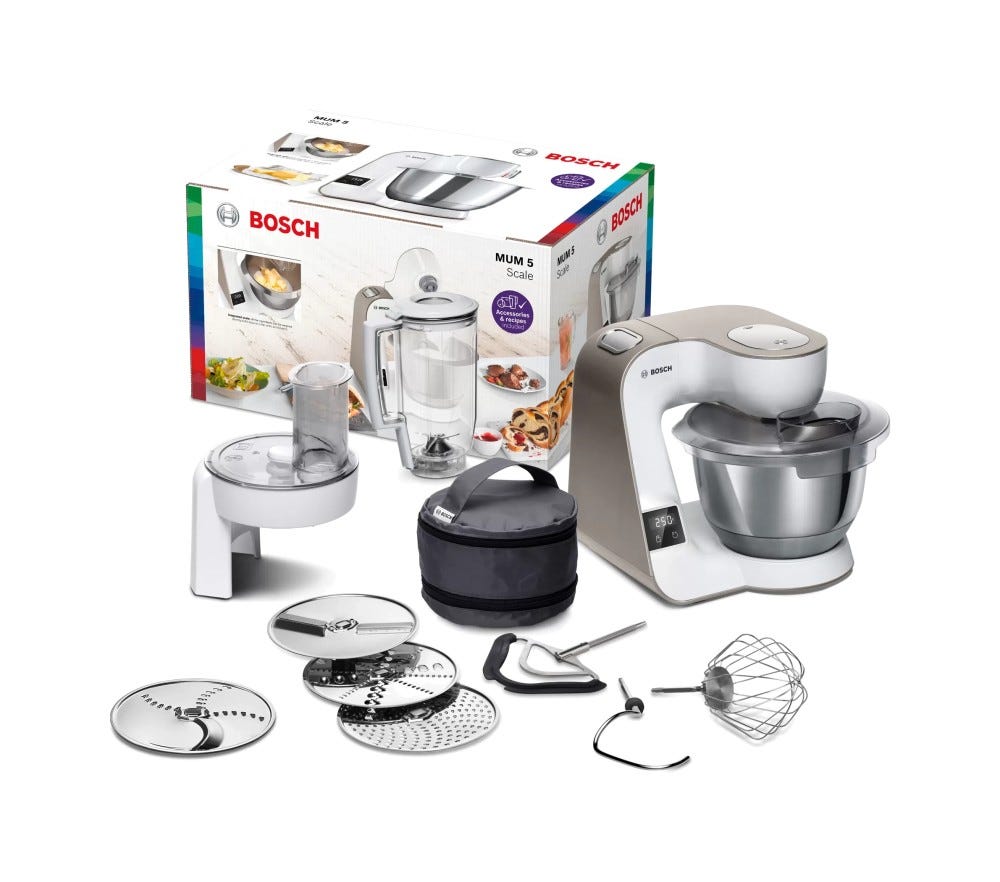 Bosch MUM5XW20 MUM5 Robot da cucina multifunzione - 3,9 lt - bianco / champagne