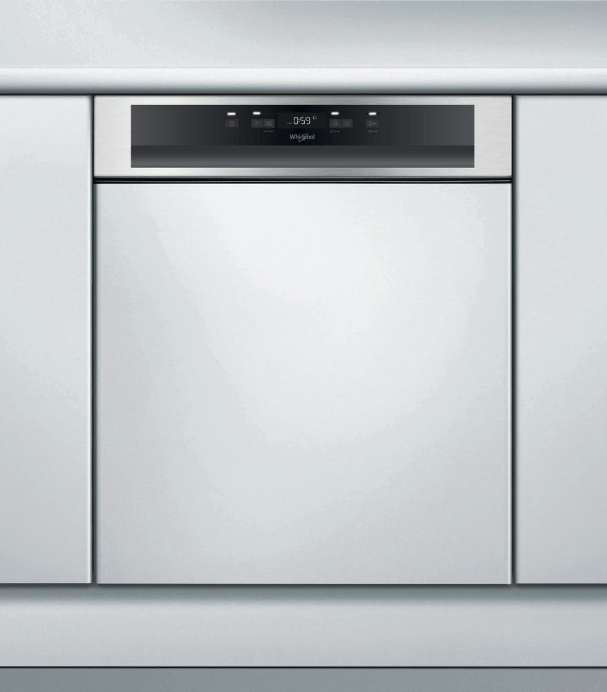 Whirlpool WB 6020 P X Lavastoviglie integrata parziale cm. 60 - 14 coperti - frontalino inox