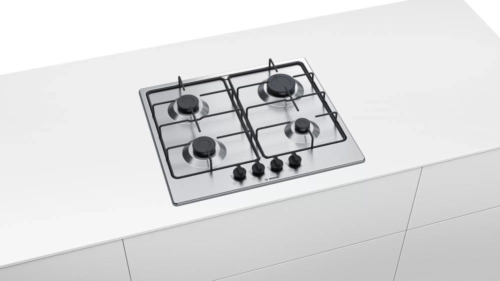 Bosch PGP6B5B86 4 Piano cottura a gas 4 fuochi cm 58 - inox