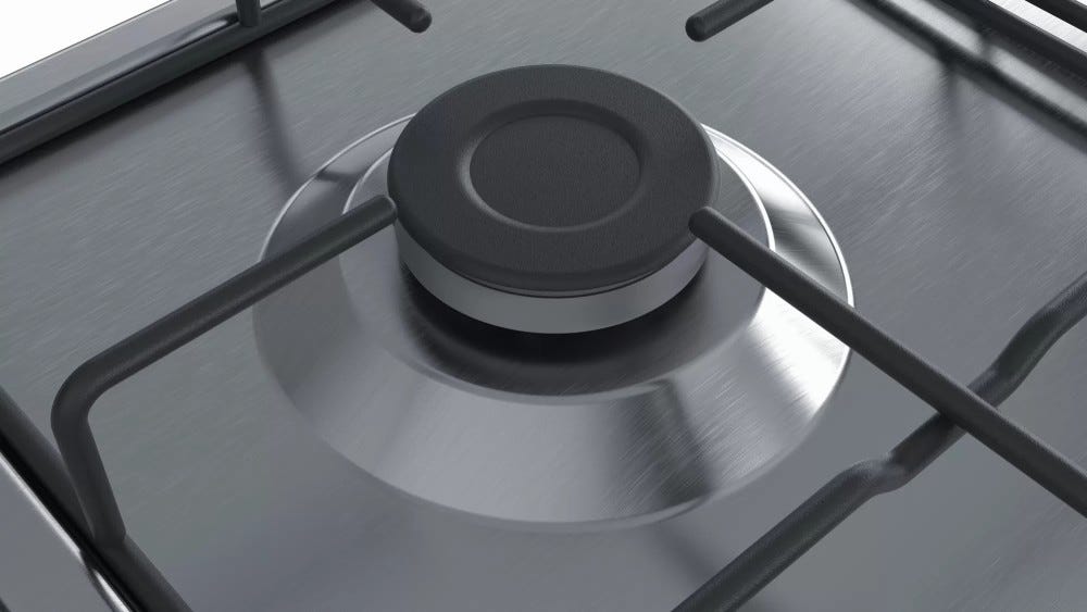 Bosch PGP6B5B86 4 Piano cottura a gas 4 fuochi cm 58 - inox