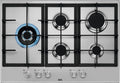 AEG HGB75520SM 6000 Slim Line Piano cottura a gas 75 cm Slim Profile, 5 fuochi, SpeedBurner e Wok, inox