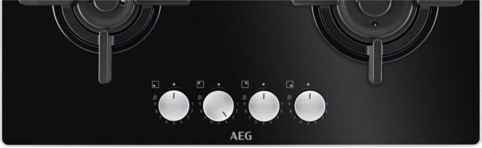 AEG HKB64029NB Piano cottura a gas 4 fuochi cm 60 - vetro nero