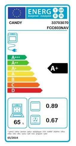 Candy FCC603NAV Forno elettrico cm. 60 - avena