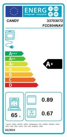 Candy FCC604NAV Forno elettrico cm. 60 - avena