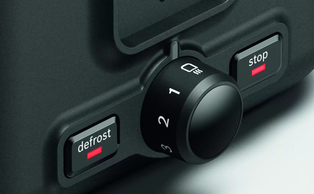 Bosch TAT3P420 DesignLine Tostapane a 2 scomparti - inox