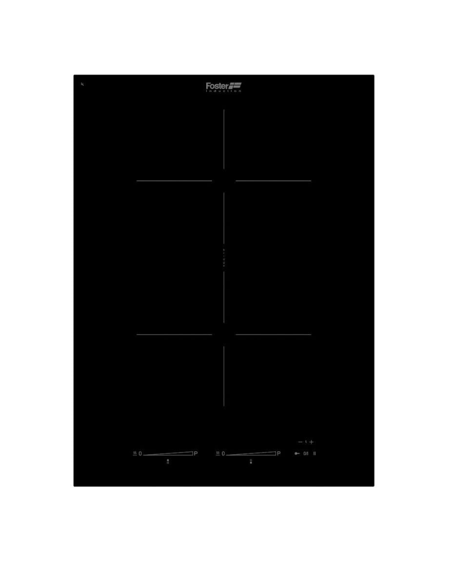 Foster 7341655 S4000 Domino Piano cottura a induzione cm 38 - vetroceramica nero